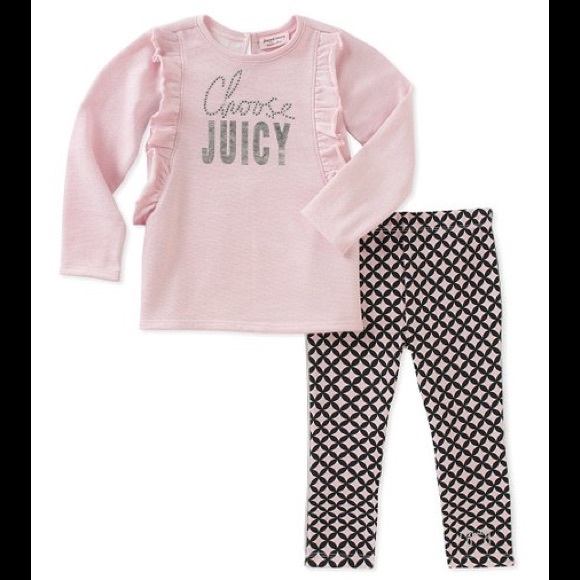 Juicy Couture Pink Choose Juicy Tee & Leggings